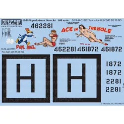 Kits World Kw148076 1/48 Decal For B-29 Super Fortress 44-61872 Ace In The Hole