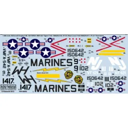 Kits World Kw148095 1/48 Decal For Mcdonnell Douglas F-4b Phantom Ii Academy