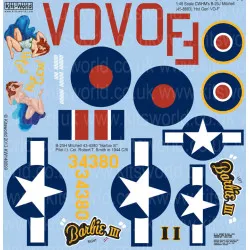 Kits World Kw148099 1/48 Decal For B-25j Mitchell Accessories Kit