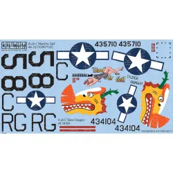 Kits World Kw148171 1/48 Decal For A-26 Douglas Invaders