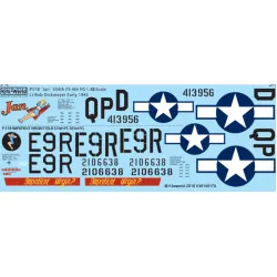 Kits World Kw148178 1/48 Decal P-51b Mustang 44-13956 Qp-d Jan Impatient Virgin