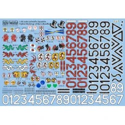 Kits World Kw148186 1/48 Decal For Luftwaffe Squadron Fighter Markings