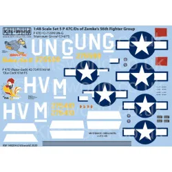 Kits World Kw148204 1/48 Decal For Razorback P 47s Of The 56th Fighter Group
