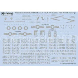 Kits World Kw148211 1/48 Decal For Lockheed Martin F35b Lightnings Of The Raf And Fleet Air Arm