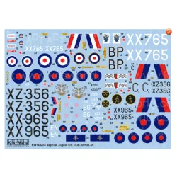 Kits World Kw148284 1/48 Decal For Sepecat Jaguar Gr 1a