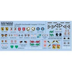 Kits World Kw172022 1/72 Decal Luftwaffe Geschwader Insignia Accessories Kit
