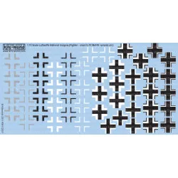 Kits World Kw172037 1/72 Decal For German Insignia Me109 Variants Luftwaffe