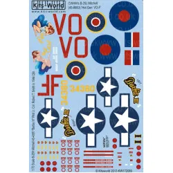 Kits World Kw172089 1/72 Decal For B-25 Mitchell Hot Gen Accessories Kit