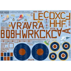Kits World Kw172120 1/72 Decal For Avro Lancasters 2014 Meeting East Kirkby England