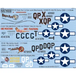 Kits World Kw172177 1/72 Decal For P-51b-p-51d North American Mustangs