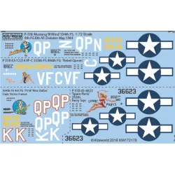 Kits World Kw172178 1/72 Decal For P-51b P-51d North American Mustangs