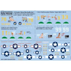 Kits World Kw172208 1/72 Decal P-38 Lightnings Of The Pacific Late War Set Two