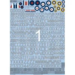 Kits World Kw172234 1/72 Gloster Gladiator General Cocarde Id Letters Characters