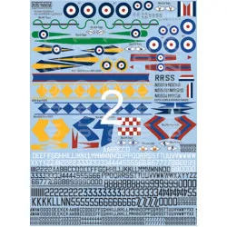 Kits World Kw172235 1/72 Gloster Gladiator General Cocardes Id Letters And Serial Characters