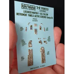 Kits World Kw3d1321015 1/32 F-16 Cj Fighting Falcon Instrument Panels Active Screens