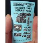 Kits World Kw3d1321030 1/32 De Havilland Mosquito Fb Mk Vi Instrument Panel