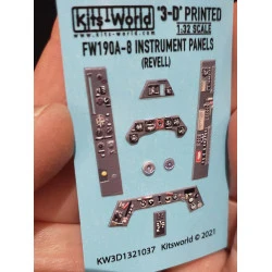 Kits World Kw3d1321037 1/32 3d Decal Instrument Focke Wulfe Fw190a-8 For Revell