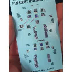 Kits World Kw3d1481010 1/48 3d Decal Instrument Panels Mcdonnell Douglas F/A 18d Hornet Off