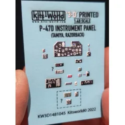Kits World Kw3d1481045 1/48 3d Instruments Panel P-47 Thunderbolt Razorback