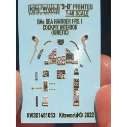 Kits World Kw3d1481053 1/48 Instrument Panels Hawker Siddeley Sea Harrier Frs 1 Screen Off