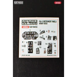 Kits World Kw3d1481080 1/48 Interior Cockpit Set Vought F4u-5 Corsair Hobby Boss