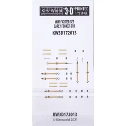 Kits World Kw3d172013 1/72 3d Decal Wwi Fighter Set Early Fokker Dr1