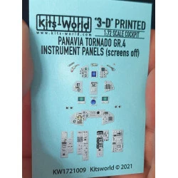 Kits World Kw3d1721009 1/72 Instrument Panel Panavia Tornado Gr.4 Screens Off