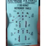 Kits World Kw3d1721010 1/72 3d Instrument Panel Mcdonnell Douglas F/A 18d Hornet