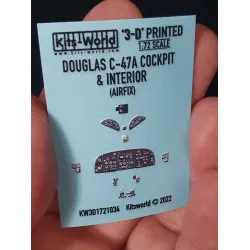 Kits World Kw3d1721034 1/72 3d Decal Instrument Panels Douglas C-47a For Airfix