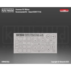 Kits World Kwm48-1046 1/48 Mask For Grunman F4f Wildcat Canopy/Wheel Eduard 82201/11166