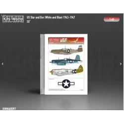Kits World Kwm480097 1/48 Mask Usaaf Star And Bar 1943 1947 55 Inch 60.1x32.6mm