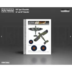 Kits World Kwm720060 1/72 Mask For Raf 48 Inch Type B Roundels 44 And 48 Inch