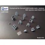 Litaki 72005 1/72 Cockpit Set For Convair B-58 Hustler Early Versions Sac Ejection Seat Italeri Kit