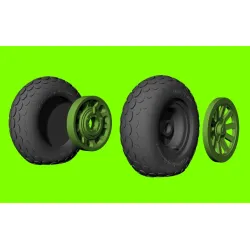 Lf Models 3d7241 1/72 Mustangs Weighted Wheels Oval Tread For All Kits