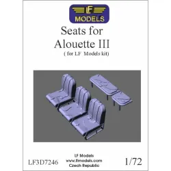 Lf Models 3d7246 1/72 Seats For Alouette Iii For Lf Models