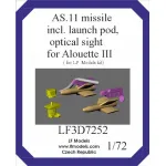 Lf Models 3d7252 1/72 As.11 Missile Launch Pod Optical Sight For Alouette Iii