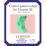Lf Models 3d7255 1/72 Control Panel-cockpit Alouette Iii Lf Models