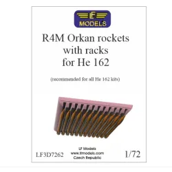 Lf Models 3d7262 1/72 R4m Orkan Rockets With Racks For He 162 For All He 162 Kits