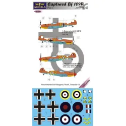 Lf Models C3282 1/32 Decal Captured Bf 109f Part I For Hasegawa Revell Trumpeter