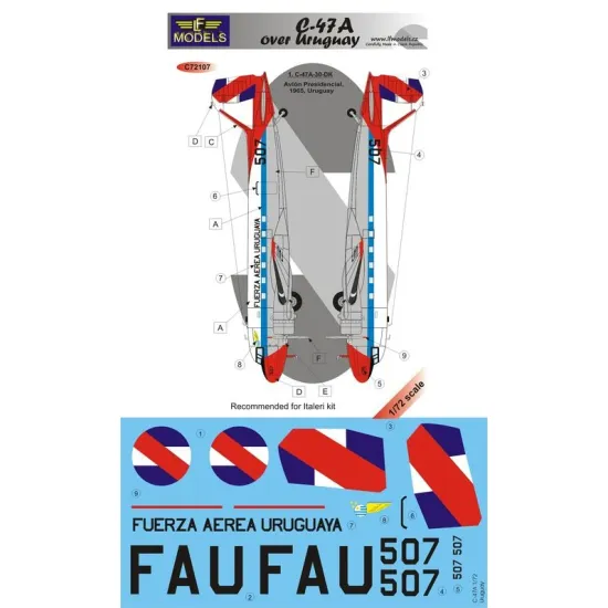 LF Models C72107 1/72 Douglas C-47A over Uruguay