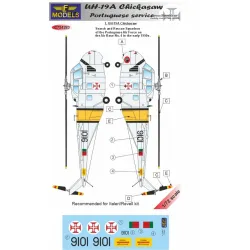 Lf Models C72283 1/72 Decal For Uh-19a Chickasaw Portuguese Service Italeri, Revell