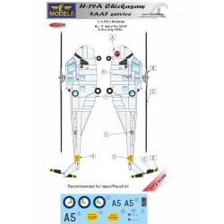 Lf Models C72285 1/72 Decal For H-19a Chickasaw Saaf Service Italeri, Revell