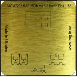 Lmg Ba-72007 1/72 Raf 250lb Mk 6 8 Bomb Fins Thickness 0-1mm