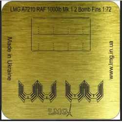 Lmg Ba-72009 1/72 Raf 1000lb Mk 1 8 Bomb Fins Thickness 0-1mm