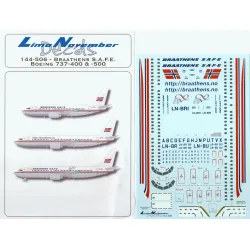 Lima November Decals 144-506 1/144 Nbraathens Safe, Boeing 737-400/500