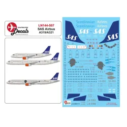 Lima November Decals 144-507 1/144 Sas With H C Andersen 2005 Airbus A319 A321