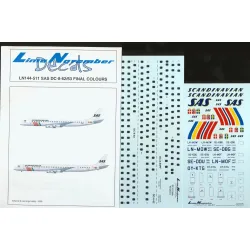 Lima November Decals 144-511 1/144 Sas Douglas Dc-8-62/63 Final Colours