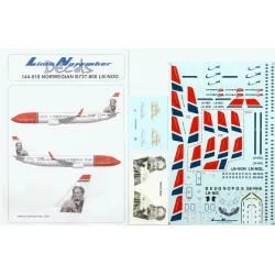 Lima November Decals 144-518 1/144 Norwegian Ln-nog Henrik Ibsen Boeing 737-800