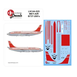 Lima November Decals 144-525 1/144 Mey-air Boeing 737-200