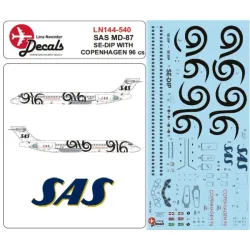 Lima November Decals 144-540 1/144 Sas Md87 Se-dip In Copenhagen 96 Scheme